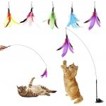 Feather Puzzle Wand Cat Toy Interactive With Bell For Kitty for sale
