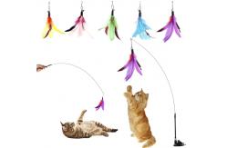 China Feather Puzzle Wand Cat Toy Interactive With Bell For Kitty supplier
