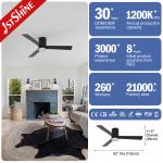 Smart Remote Fancy LED Lighting Ceiling Fans for Low Ceilings 1stshine Wholesalers