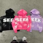 Custom Grams Distressed Black Zip Up Hoodie Sweatpants And Hoodie Set for sale