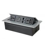 Flip Cover Desktop pop up power outlet uninvesal standard Socket Outlets for office desk /kitchen workstation for sale