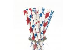 China Colorful Spoon Milkshake Paper Drinking Straws 197mm Length supplier