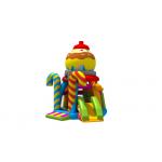 Attractive Tarpaulin Candy Bouncy Castle Inflatable Jump House Combo for sale
