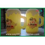 Promotional Activity Yellow Color Custom Inflatable Products Giant Inflatable Beer Cup For Events for sale