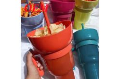 China Popcorn Container With Straw Food Safe Popcorn Bucket supplier