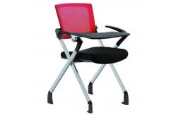 China Armless Aluminum Stackable Mesh Fabric Folding Conference Chairs 100mm Gas Lift supplier