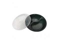 China Eco-Friendly Disposable Round Bento Box Plastic And Microwavable supplier