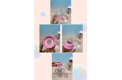 China 12oz 330ml PP Baby Bottle With Double Handle Phthalate Free Sterilizing supplier
