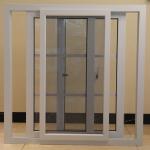 Double Sliding Mesh Flush Sash UPVC Windows Clear Tempered Glass