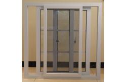 China Double Sliding Mesh Flush Sash UPVC Windows Clear Tempered Glass supplier