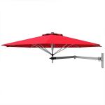 8FT / 10FT Wall Mounted Cantilever Sun Umbrella With Adjustable Pole for sale