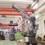 OUCO 2.5T 14M Hydraulic Boat Crane With Extending Boom for sale