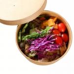 Disposable Takeaway Kraft Paper Salad Bowl Fast Food Lunch 350ml for sale