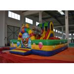 Circus Elephant Clown Inflatable Fun City Digital Printing For Amusement Park