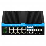 12 Port 10G L2/L3 Managed Poe+ Switch Optical Bypass Switch 4*10G Sfp +8 RJ45 Din-rail Ethernet Switch for sale