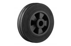 China Black Rubber Trash Bin Wheels , Industrial Garbage Can Wheels supplier