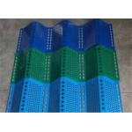 Green Perforated Corrugated Steel Wind And Dust Barrier Panels for sale