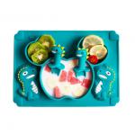 Food Grade Silicone Baby Tray Custom Feeding Plates And Bowls PPA PVC Free