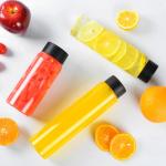 300ml 500ml Transparent Plastic Disposable Juice Bottles For Beverage for sale