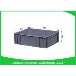 Grey  Industrial Euro Stacking Containers Foldable Transport Non - Slip PP