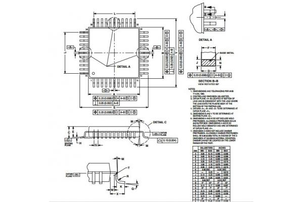 Integrated Circuit Chip Microcontrollers MC68HC908GT16CFB MOTOROLA QFP