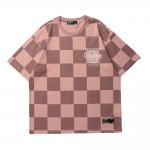 Plus Size Big Tall T Shirt Heavyweight Custom Logo Plaid Oversized Cotton for sale