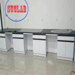 Steel Wood  Modular Lab Benches Hong Kong C-shared Handle and Insertion Aluminum Alloy Handle for sale