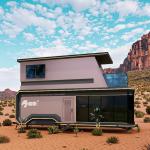Mobile Capsule House With Balcony White For Village Space Cabin House