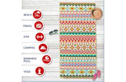 China Printed Microfiber Suede Beach Towel Absorbent Soft Durable supplier
