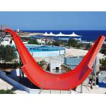 Banana Shape Water Park Slide Multicolour 12 Meters Pendulum Water Slide