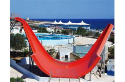 China Banana Shape Water Park Slide Multicolour 12 Meters Pendulum Water Slide supplier