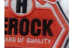 China Semicircle Shape Custom Embroidered Patches Laser Cut Basis Finishing supplier