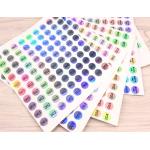 Round Self Adhesive Paper Stickers / Numbered Hologram Stickers Anti UV for sale