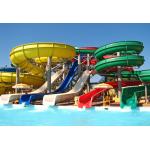 Height 8m Water Park Slide Custom Amusement Rides Fiberglass Slide For Kids