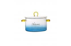 China 3.5L 5.0L Salad Borosilicate Pyrex Glass Cooking Pots supplier