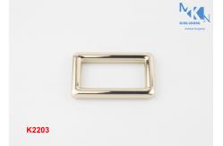 China OEM Or ODM Handbag Rings Hardware , Light Gold Rectangular Metal Rings supplier