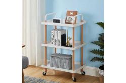 China 3 Tier Bathroom Kitchen Storage Cart With Wheels Plastic PP supplier