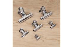 China Boutique Design 50mm Round Metal Clamp Paper Bulldog Clips for Office Organization supplier