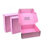 Unique Corrugated Moving Boxes Custom Logo Cardboard Material Pink Color for sale