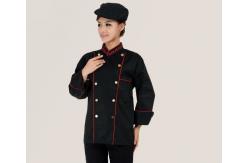 China Anti - Pilling Cook Cool Chef Coats Standard Small Sleeve With Buttons And Pockets supplier