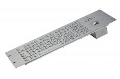 China 1U Industrial Metal Keyboard With Trackball Numeric FN Keys Waterproof supplier