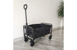 China Outdoor Steel Frame Mini Camping Collapsible Wagon Cart With Adjustable Handlebars supplier