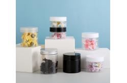 China Factory Plastic Matte Black Cosmetic Jar With Lids 50ml 100ml 150ml supplier