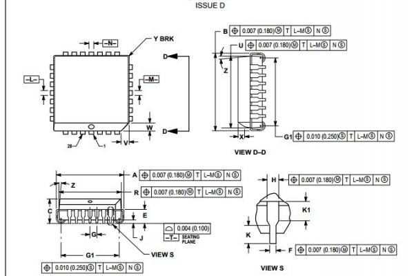 Integrated Circuit Chip Low Skew CMOS PLL Clock Driver MC7805CT MOTOROLA PLCC28