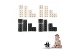 China Kid Safe Chewable Silicone Building Block Toy Set supplier