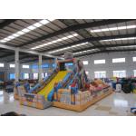 Top Inflatable Robot  City Bounce Jumpers , Commercial Fun Bounce House With Big Slide