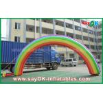 Inflatable Rainbow Arch 7mL X 4mH Giant Inflatable Entrance Arch / Rainbow Arch Oxford Cloth For Event for sale