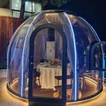 Spacious Mall Transparent Dome House PC Dome Tent With Aluminium Frame for sale