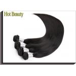 Custom Peruvian Remy Virgin Human Hair Extensions For Women , Black Straight