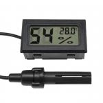Mini Probe Digital LCD Thermometer Hygrometer Humidity Temperature Meter Indoor Display Black for sale